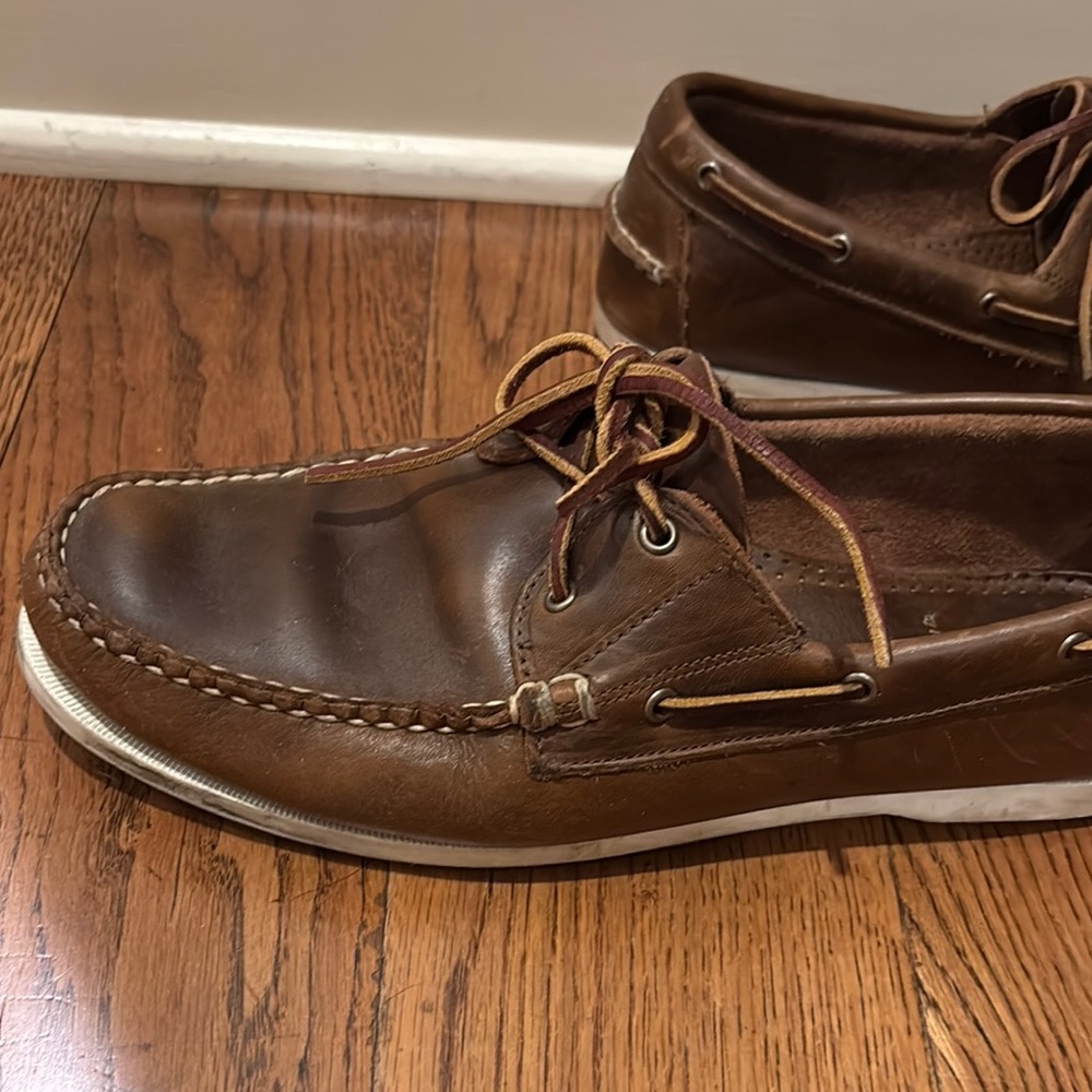 Allen Edmonds Maritime Men's Brown Leather Boat Shoes, size 12 D - Picture 12 of 15